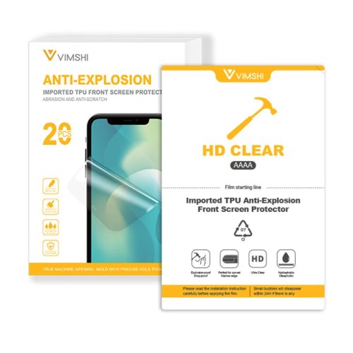 Vimshi Schermbeschermer TPU 4 lagen, scheurbestendig, anti-bel, watergel, breukvast voor mobiele telefoons