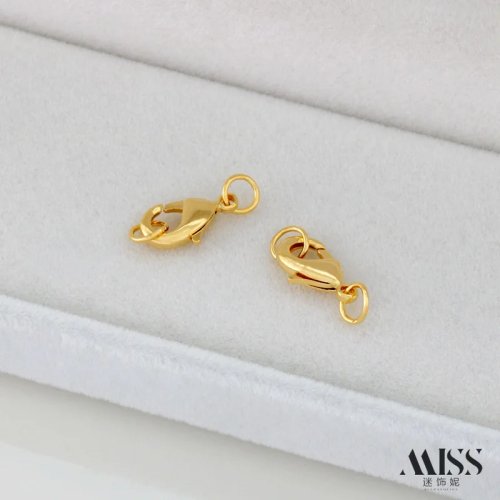 Застежка-карабин из серебра с золотым покрытием 14K и 18K, пружинный замок, соединитель для браслета и ожерелья, фурнитура для бижутерии своими руками
