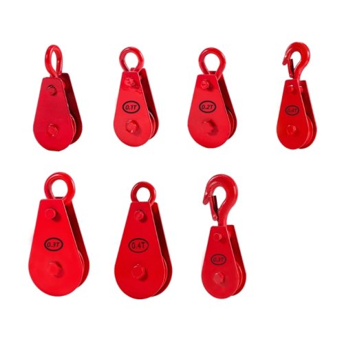 Rustproof Steel Lifting Pulley Block 0.1T-0.4T for Crane Hoist, Heavy Duty Replacement