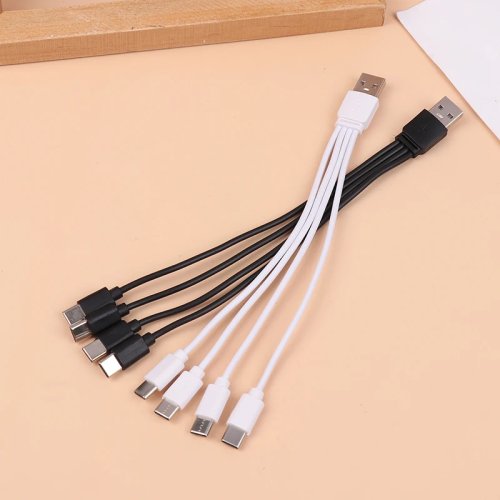 Кабель зарядки USB-C 20см 4-в-1, розгалужувач 4 порти USB для смартфонів і планшетів