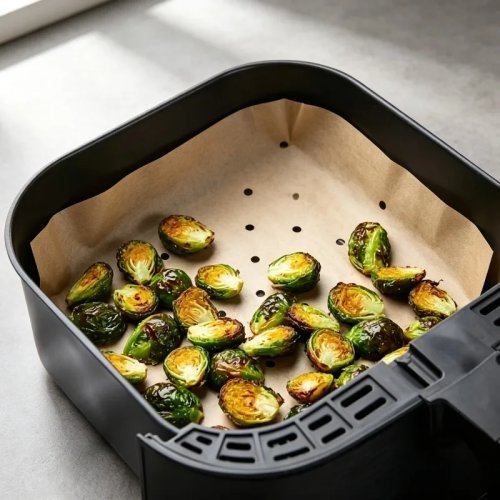 Unbleached Parchment Air Fryer Liners, 30 Count Non-Stick Disposable Liners for Healthier Cooking
