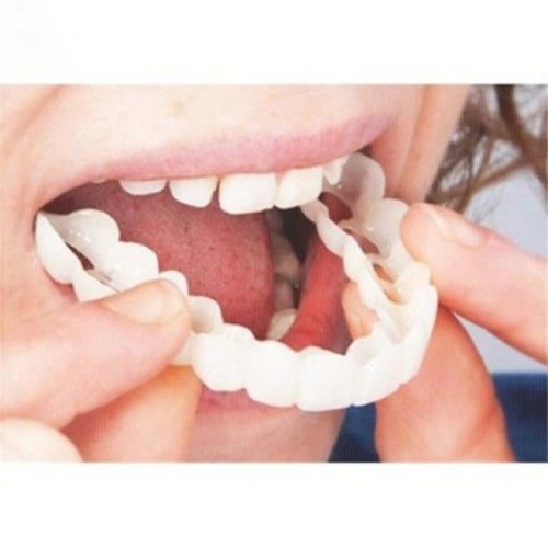 Zahnschienen zum Aufsetzen, falsche Zähne, Smile Veneers, Silikon-Zahnschutz, herausnehmbar und wiederverwendbar