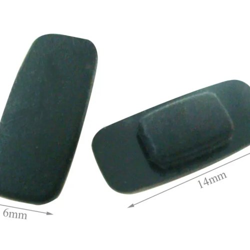 Siliconen neuspads voor brillen, clip-on, 14mm, rechthoekig