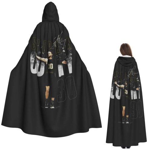 Capa com capuz Steph Curry Golden State - Fantasia medieval de bruxa e vampiro para adultos (unissexo)