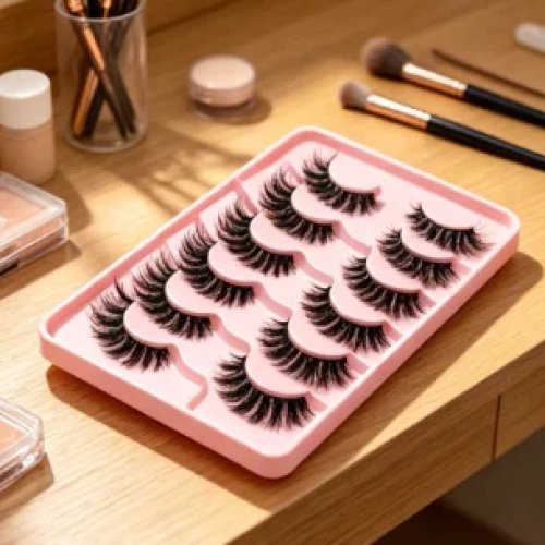 Pestañas postizas para efecto ojos de perrito, mink, volumen ligero, banda delgada, reutilizables para maquillaje de mujer