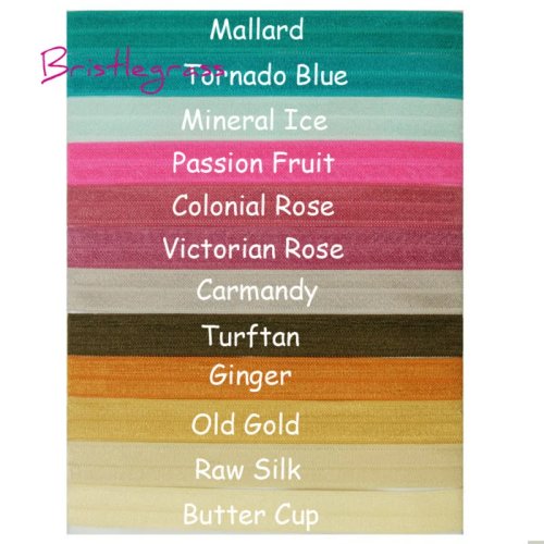 Elastico pieghevole (FOE) 5/8 pollice (15 mm) in spandex satin - lucido, tinta unita, per elastici per capelli, fasce per capelli, cucito - 2, 5, 10 yard