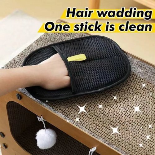 Reusable Pet Hair Removal Gloves, Double-Sided Grooming Gloves for Dogs and Cats, Static Fur Remover for Carpets
