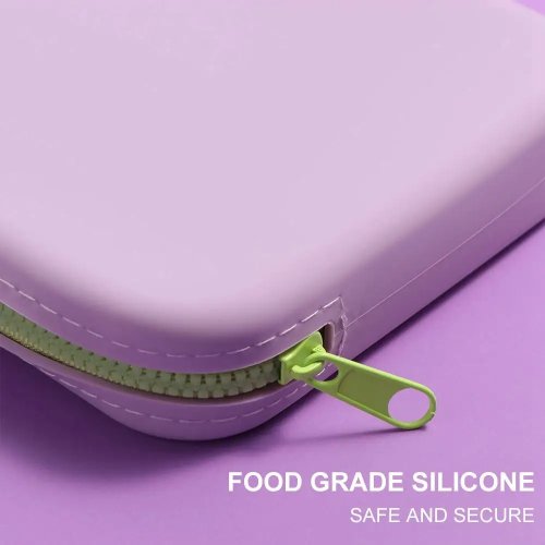Estuche de cosméticos de silicón impermeable, gran capacidad, cuadrada, para hombre