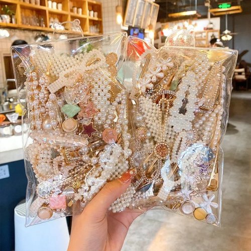 Clip per capelli con perle stile francese – Fermaglio elegante per ciuffo laterale