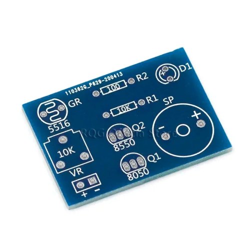 Kit de electrónica DIY de alarma de luz y sonido por fotorresistencia para práctica de soldadura