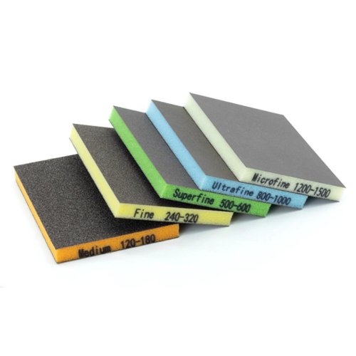 Bloc éponge double face multi grains pour poncer – du grossier au fini miroir