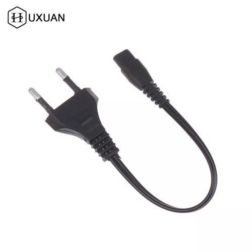 EUプラグ ダブルホール 懐中電灯用充電ケーブル 220V/110V 直接充電電源コード