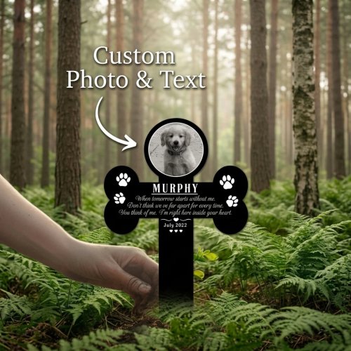 Personalized Pet Memorial Cross Stake with Custom Name & Date – Lawn Decor, Sympathy Gift & Pet Loss Keepsake