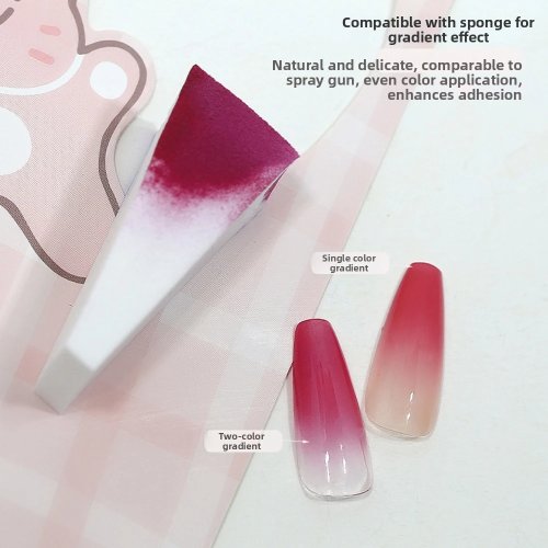 5 Pcs Sponge Nail Art Segitiga Putih Efek Gradasi, Spons Makeup Lembut untuk Melukis Gel, Sponge Manikur DIY Set