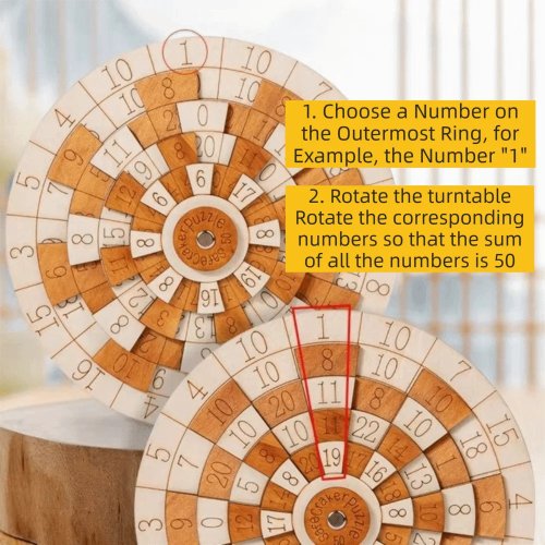 Puzzle Kayu Angka Putar – Permainan Matematika Asah Otak
