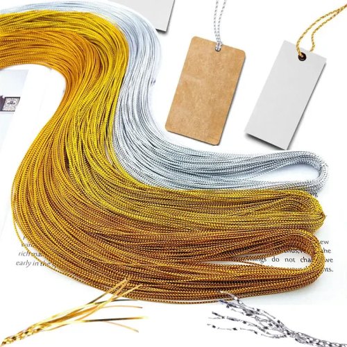 Fil métallique doré et argenté 100m 1mm pour loisirs créatifs, bijoux, étiquettes cadeaux et suspensions
