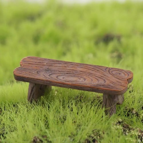 Panchina e Sedia in Miniatura in Legno per Casa delle Bambole - Arredo da Parco Romantico