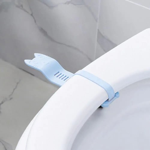 Lève-couvercle de toilettes en silicone, universel et réglable pour salle de bain