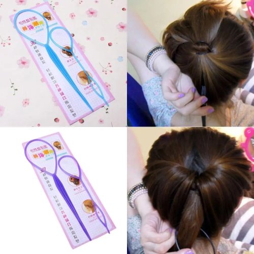 2 pièces Pinces à cheveux pour queue de cheval pour femmes et filles – élastiques et accessoires de tressage