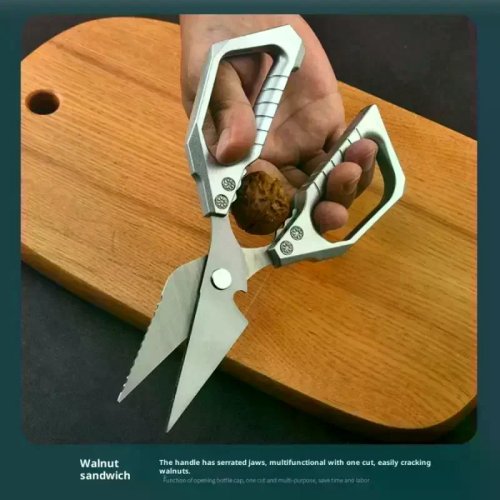 Rostfreie Edelstahl-Geflügelschere, Multifunktionale Küchenschere für Fleisch und Lebensmittel