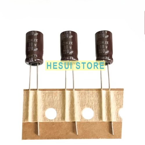 10 Stück schwarzer King Kong Elektrolytkondensator 10V 220uF 6.3x11mm KZE 105°C