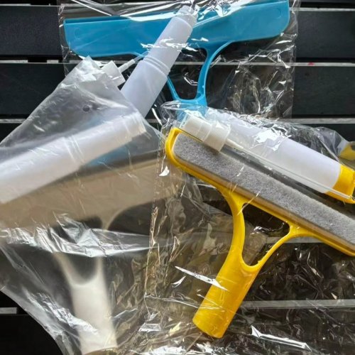Escobilla de goma para cristales 3 en 1 con pulverizador, herramienta multifuncional para limpiar ventanas, parabrisas, espejos y baños