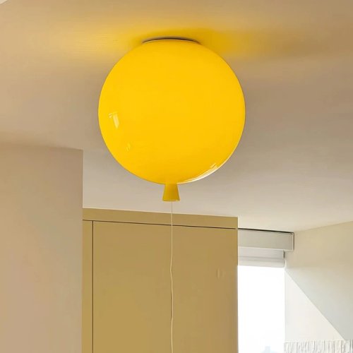 Lámpara de techo de vidrio de globo de colores para habitación infantil, dormitorio de bebé, LED cálido