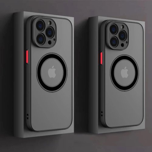 Magnetische beschermhoes voor iPhone 16/15/14/13/12/11 Pro Max Mini Plus – ondersteunt draadloos opladen via MagSafe