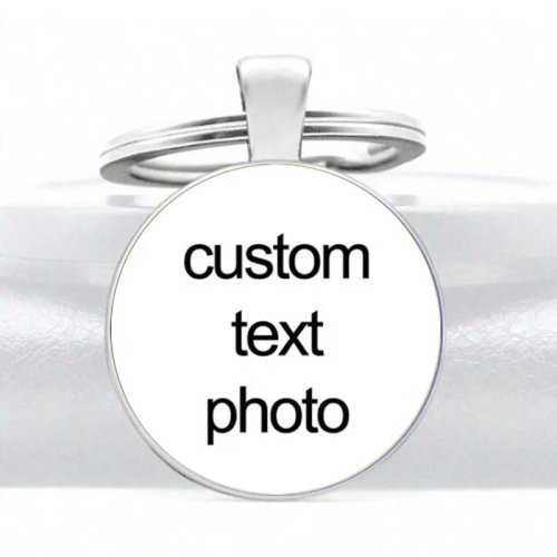 Porte-clés personnalisé avec photo et porte-clés voiture, 25mm, cadeau idéal pour la famille (maman, papa, enfants, grands-parents)