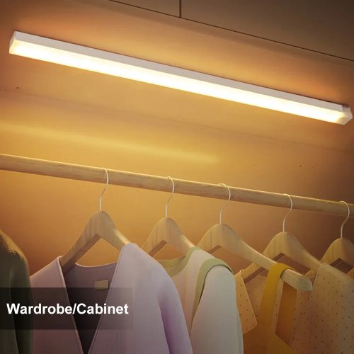 مصباح LED مزود بمستشعر حركة، لاسلكي قابل لإعادة الشحن، نوع C، للخزانة، الدولاب، الدرج، المطبخ