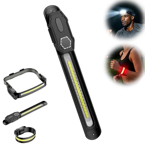 Wiederaufladbare LED-Stirnlampe mit Bewegungssensor, wasserdicht für Camping und Angeln