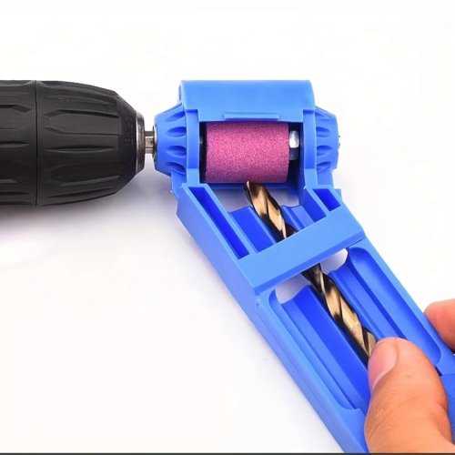 Afilador de brocas portátil con muela abrasiva – Afilado rápido y fácil de brocas para uñas