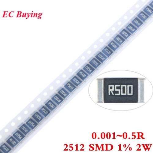 10개 2512 SMD 합금 저항 칩 2W 1% 0.001R-0.5R