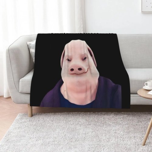 Cobija sonriente de John Pork multiusos suave y abrigadora para hogar y viaje