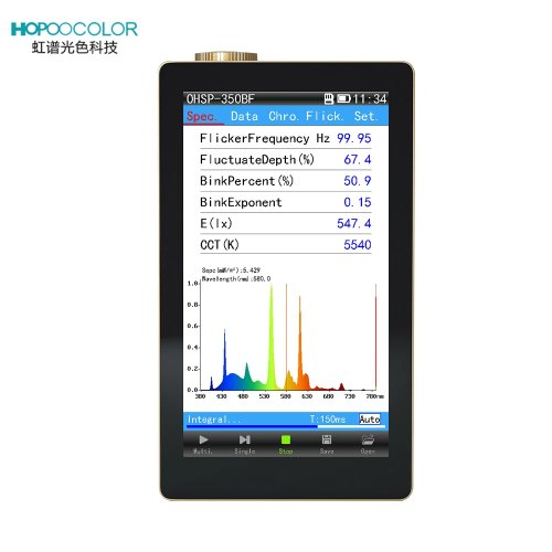 Medidor de parpadeo OHSP350BF Probador de luz azul para lámparas LED Hopoocolor