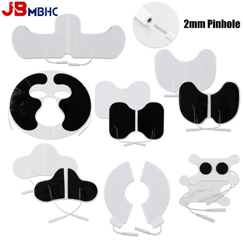 Électrodes adhésives de remplacement pour appareil TENS et stimulateur musculaire EMS – pour taille, épaule, visage, genou, gorge, poitrine