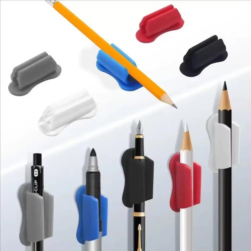 1 unidades Portabolígrafos autoadhesivo de silicona – Organizador de escritorio de doble ranura, clip de pared/coche para niños, estudiantes y oficina