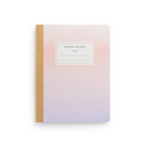 Cahier de composition Evolve, réglure étroite, 7,5x9,75 pouces, 100 pages, Berry Skies Ombre, fournitures scolaires