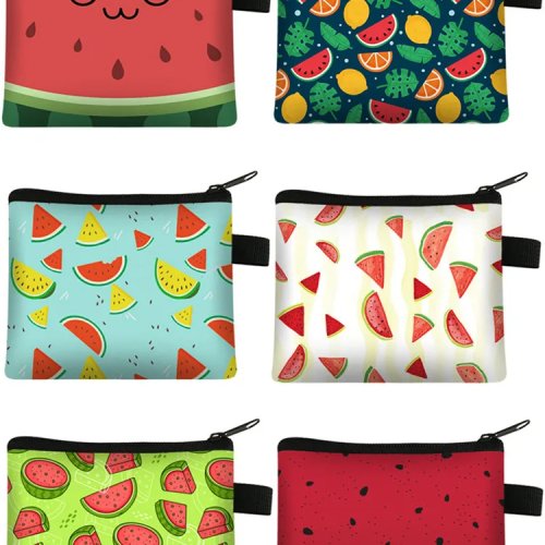 Cute Watermelon Coin Purse Mini Bag for Cards and Keys