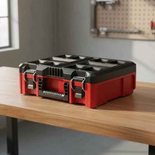 Caja de almacenamiento apilable, organizador de herramientas modular de uso rudo para mecánicos, plomeros y taller