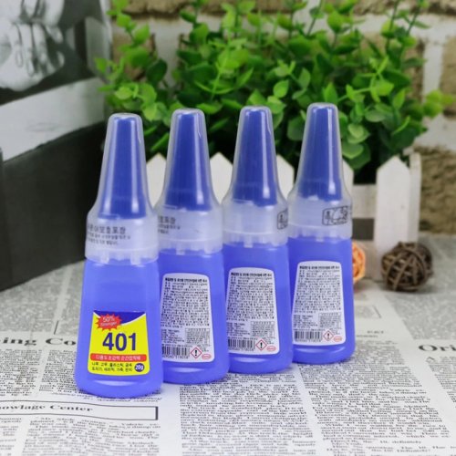 Cola Universal 401 Frasco de 20g, Adesivo Instantâneo Forte, Cola de Secagem Rápida para Plástico, Metal, Sapatos, Pregos, Carpintaria