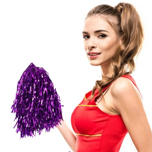 28 Peças Pompons de Cheerleading em Plástico com Pega para Dança, Eventos Desportivos, Decoração, Grande