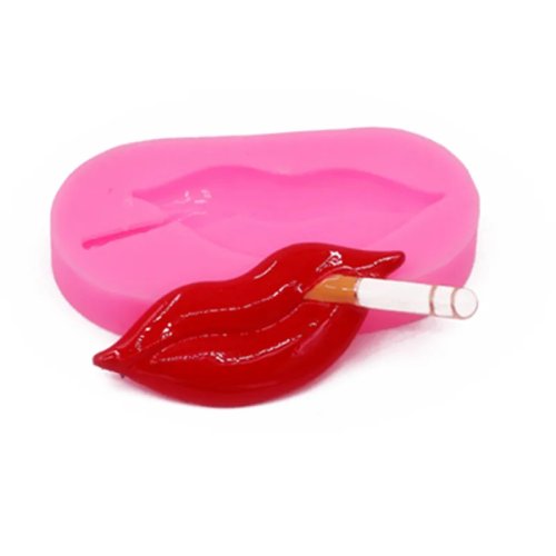 Molde de silicona de labios sexys para pastel, chocolate, galletas y jabón - flexible para arte manual