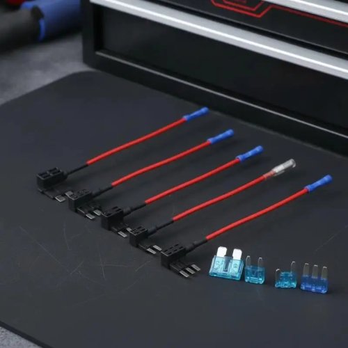 Universeller 12V 24V Sicherungshalter mit Add-a-Circuit Adapter Mini Klein Mittel für Auto Audio LED Lichtleiste
