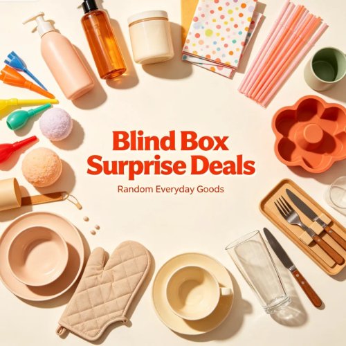 Fun Unboxing Mystery Box With Assorted Tableware