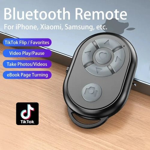 รีโมทบลูทูธสำหรับสมาร์ทโฟน – เข้ากันได้กับ iPhone, Xiaomi, Android ตัวควบคุมกล้องเซลฟี่อเนกประสงค์