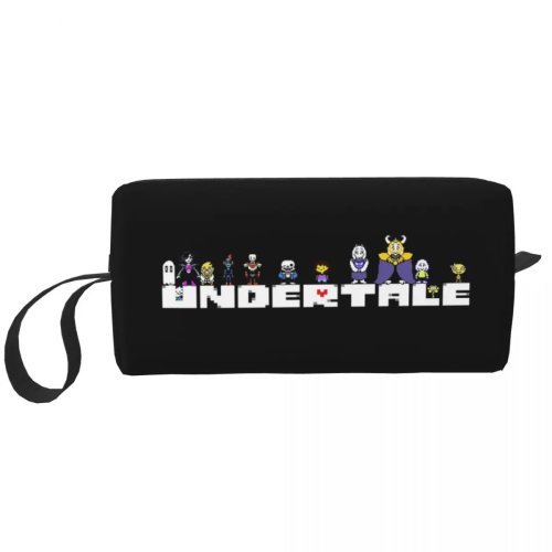 Tempat Pensil Undertale Monster - Kotak Pensil Grafis Game Video untuk Pelajar, Pouch Organizer Alat Tulis Wanita