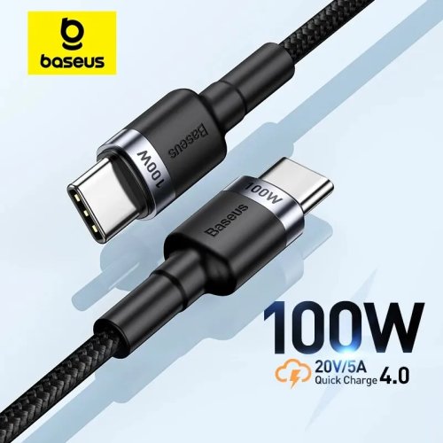 Baseus USB-C auf USB-C Kabel, 100W PD Schnellladen, für iPhone 16/15, MacBook, Xiaomi, Samsung