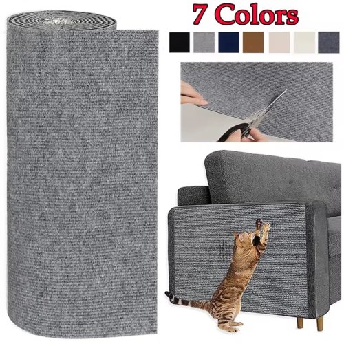 Cat Scratcher Pad 7 Colors, Self-Adhesive Sofa Protector, Trimmable DIY Carpet Cat Scratch Mat