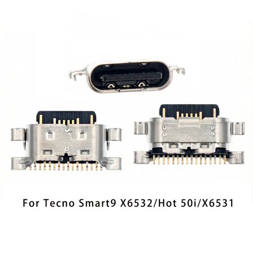 Tecno Smart9 X6532 / Hot 50i X6531 호환 충전 포트 2-50개 USB 인터페이스 교체 부품